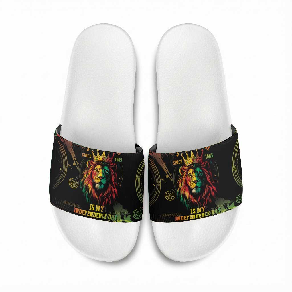 Juneteenth Is My Independence Day Slide Sandals