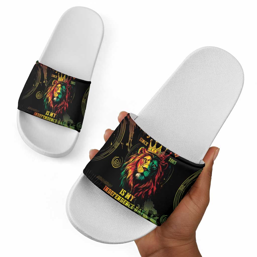 Juneteenth Is My Independence Day Slide Sandals