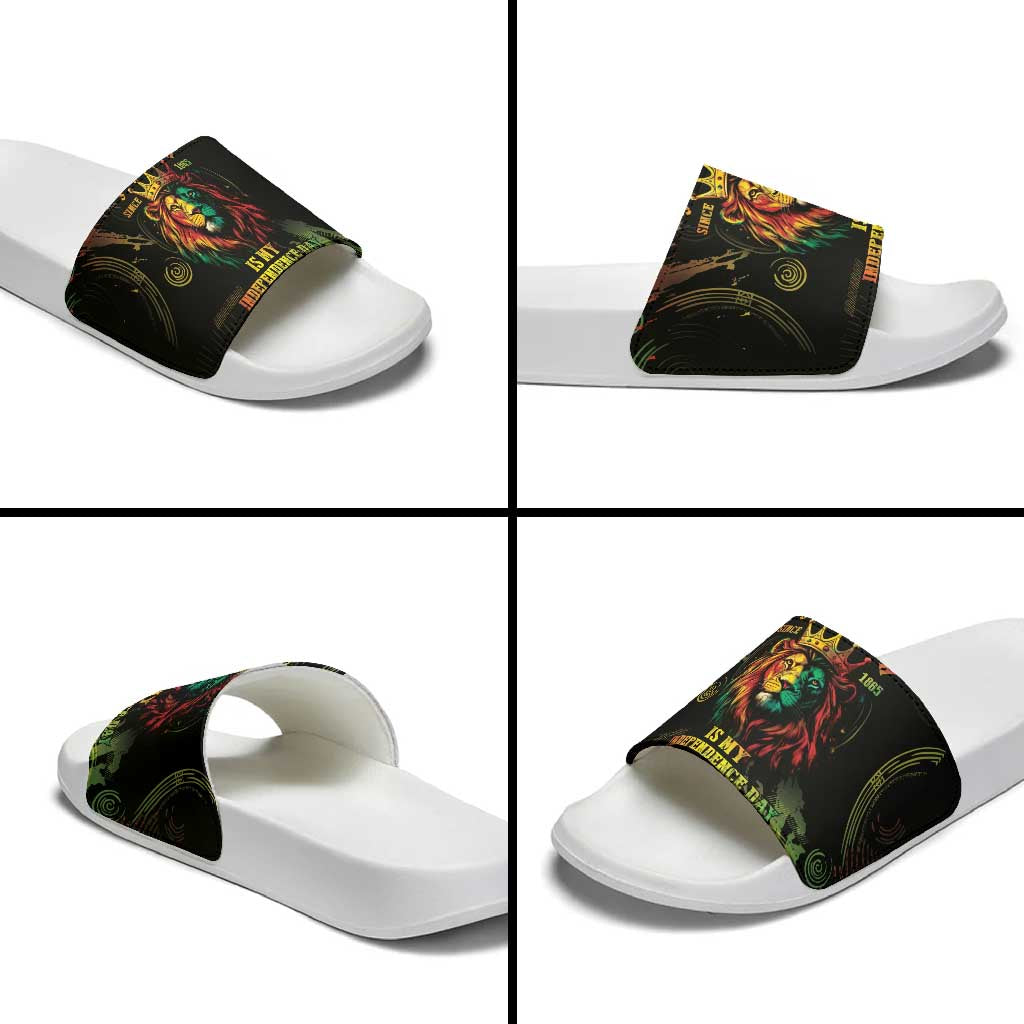 Juneteenth Is My Independence Day Slide Sandals