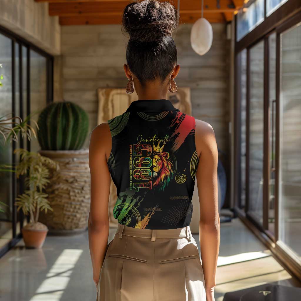 Juneteenth Is My Independence Day Women Sleeveless Polo Shirt
