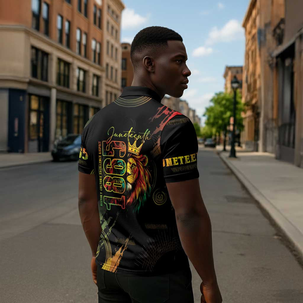 Juneteenth Is My Independence Day Zipper Polo Shirt