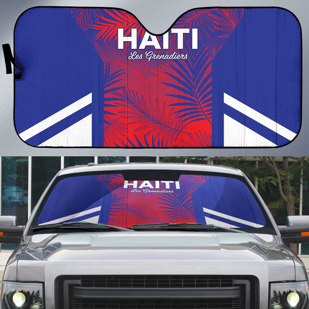 Les Grenadiers Haiti Football Auto Sun Shade Tropical Vibes