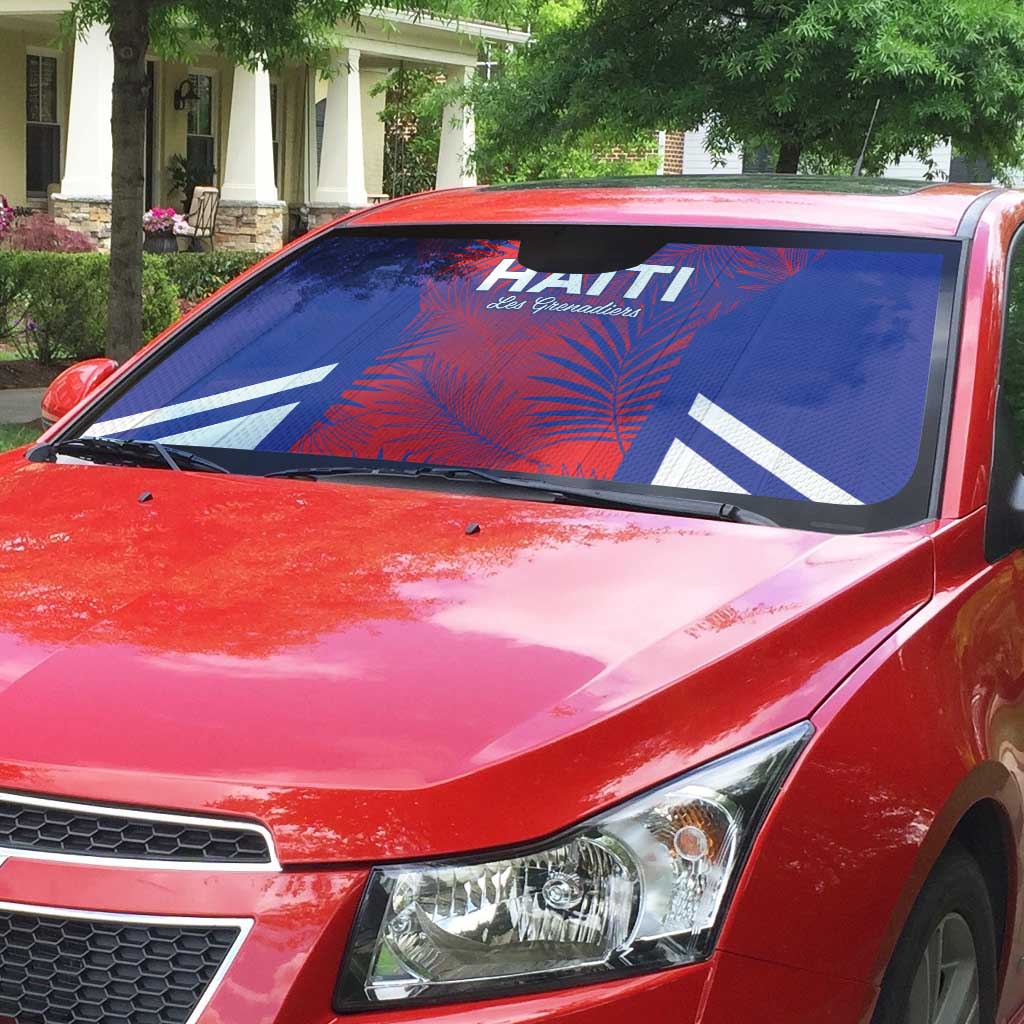 Les Grenadiers Haiti Football Auto Sun Shade Tropical Vibes