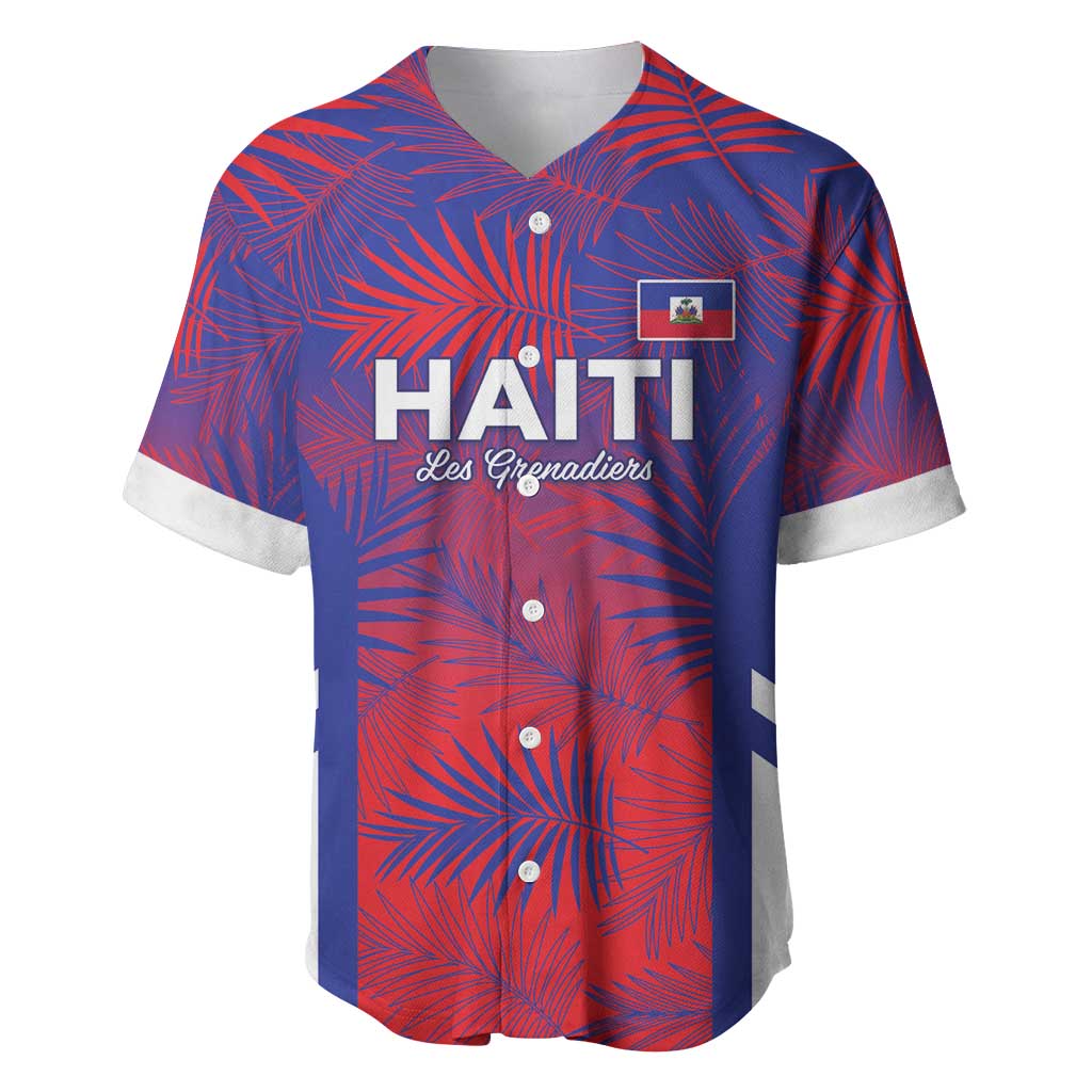 Custom Les Grenadiers Haiti Football Baseball Jersey Tropical Vibes LT05