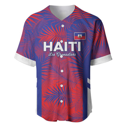 Custom Les Grenadiers Haiti Football Baseball Jersey Tropical Vibes LT05
