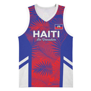 Custom Les Grenadiers Haiti Football Basketball Jersey Tropical Vibes - African Pride