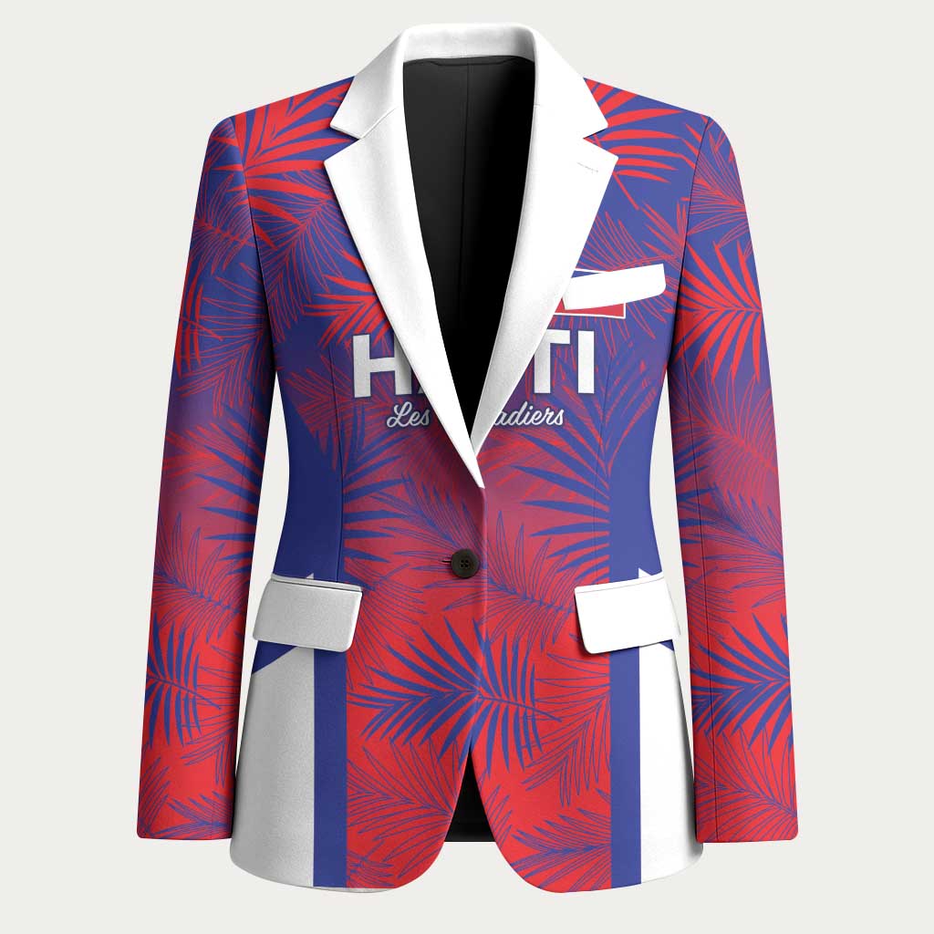 Custom Les Grenadiers Haiti Football Blazer Tropical Vibes
