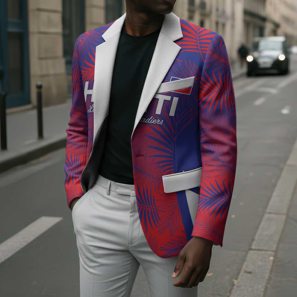 Custom Les Grenadiers Haiti Football Blazer Tropical Vibes