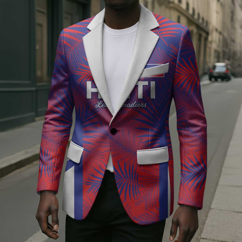Custom Les Grenadiers Haiti Football Blazer Tropical Vibes