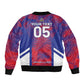 Custom Les Grenadiers Haiti Football Bomber Jacket Tropical Vibes - African Pride