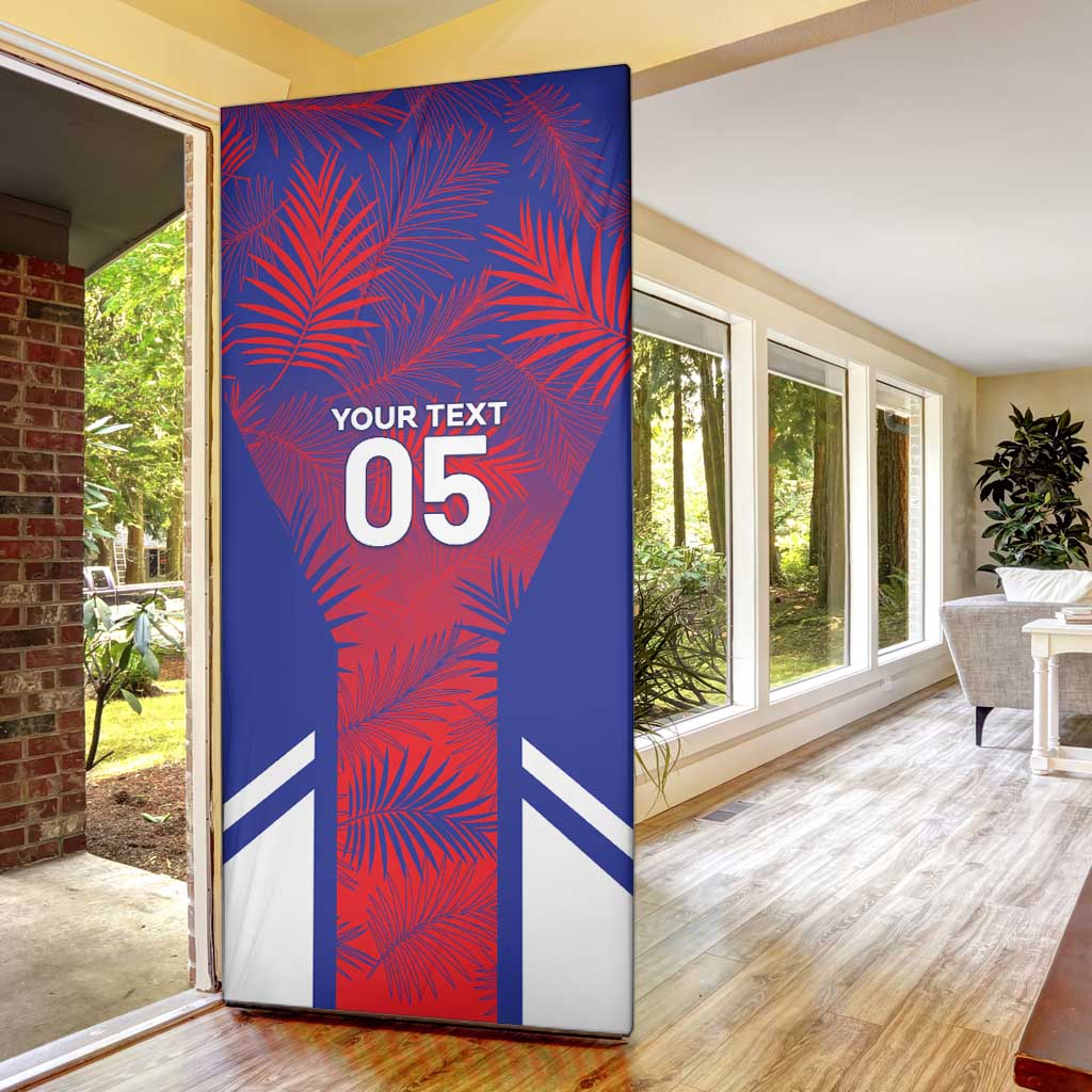 Custom Les Grenadiers Haiti Football Door Cover Tropical Vibes