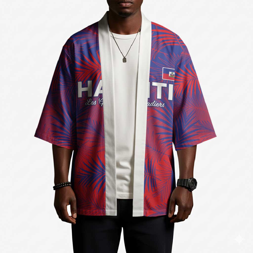Custom Les Grenadiers Haiti Football Kimono Tropical Vibes