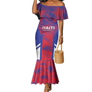 Custom Les Grenadiers Haiti Football Mermaid Dress Tropical Vibes LT05