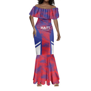 Custom Les Grenadiers Haiti Football Mermaid Dress Tropical Vibes LT05