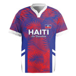 Custom Les Grenadiers Haiti Football Rugby Jersey Tropical Vibes LT05