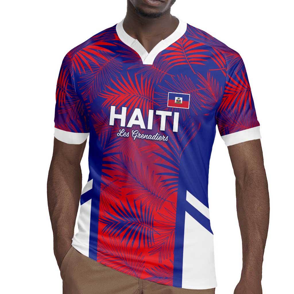 Custom Les Grenadiers Haiti Football Rugby Jersey Tropical Vibes LT05