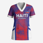 Custom Les Grenadiers Haiti Football Scrub Top Tropical Vibes - African Pride