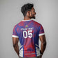 Custom Les Grenadiers Haiti Football T shirt Tropical Vibes LT05