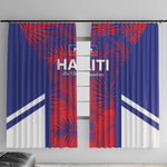 Les Grenadiers Haiti Football Window Curtain Tropical Vibes - African Pride