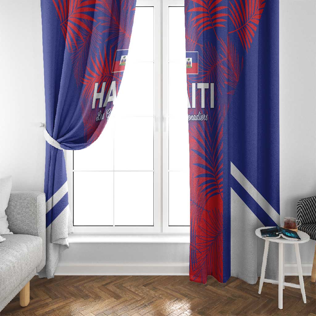 Les Grenadiers Haiti Football Window Curtain Tropical Vibes - African Pride