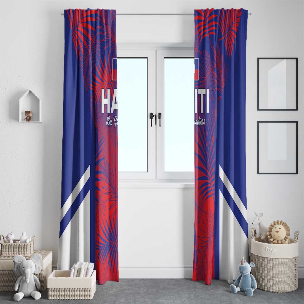 Les Grenadiers Haiti Football Window Curtain Tropical Vibes - African Pride