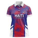 Custom Les Grenadiers Haiti Football Women Polo Shirt Tropical Vibes LT05