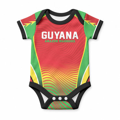 Custom Guyana 2026 Cricket Baby Onesie Come On Warriors