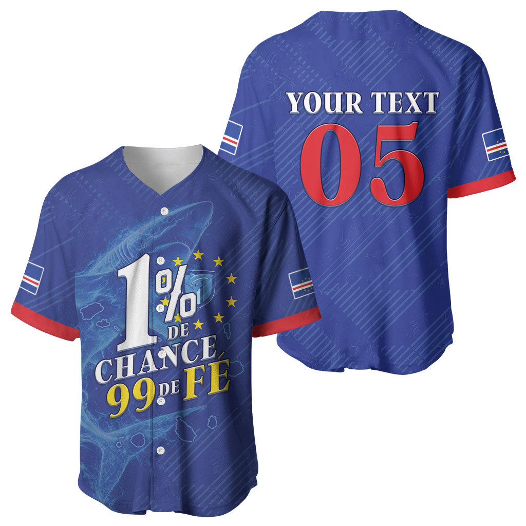 Custom Cape Verde Football Baseball Jersey Blue Sharks Still Undefeated