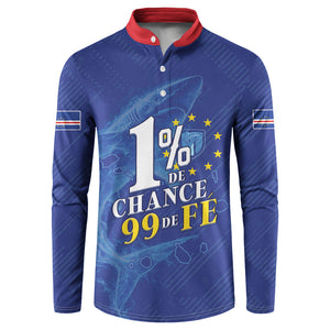 Custom Cape Verde Football Button Sweatshirt Blue Sharks Still Undefeated