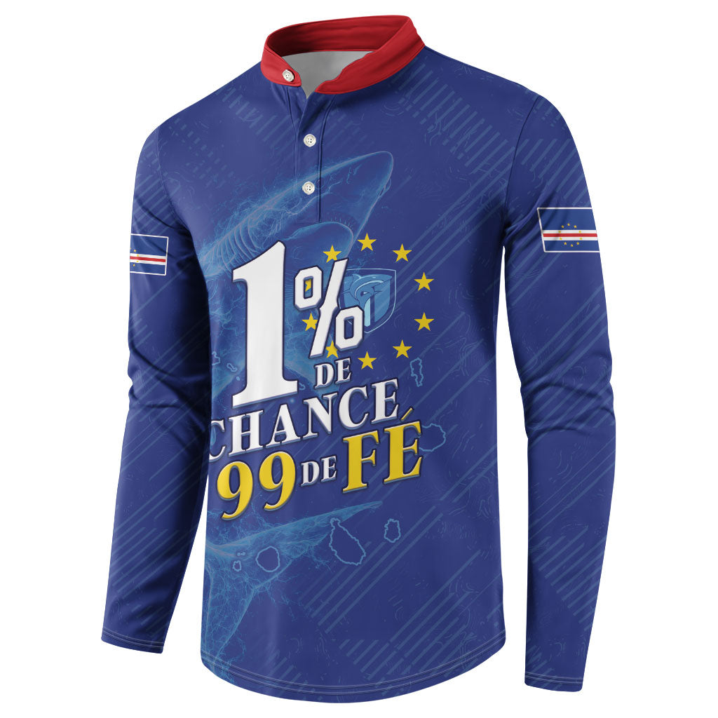 Custom Cape Verde Football Button Sweatshirt Blue Sharks Still Undefeated