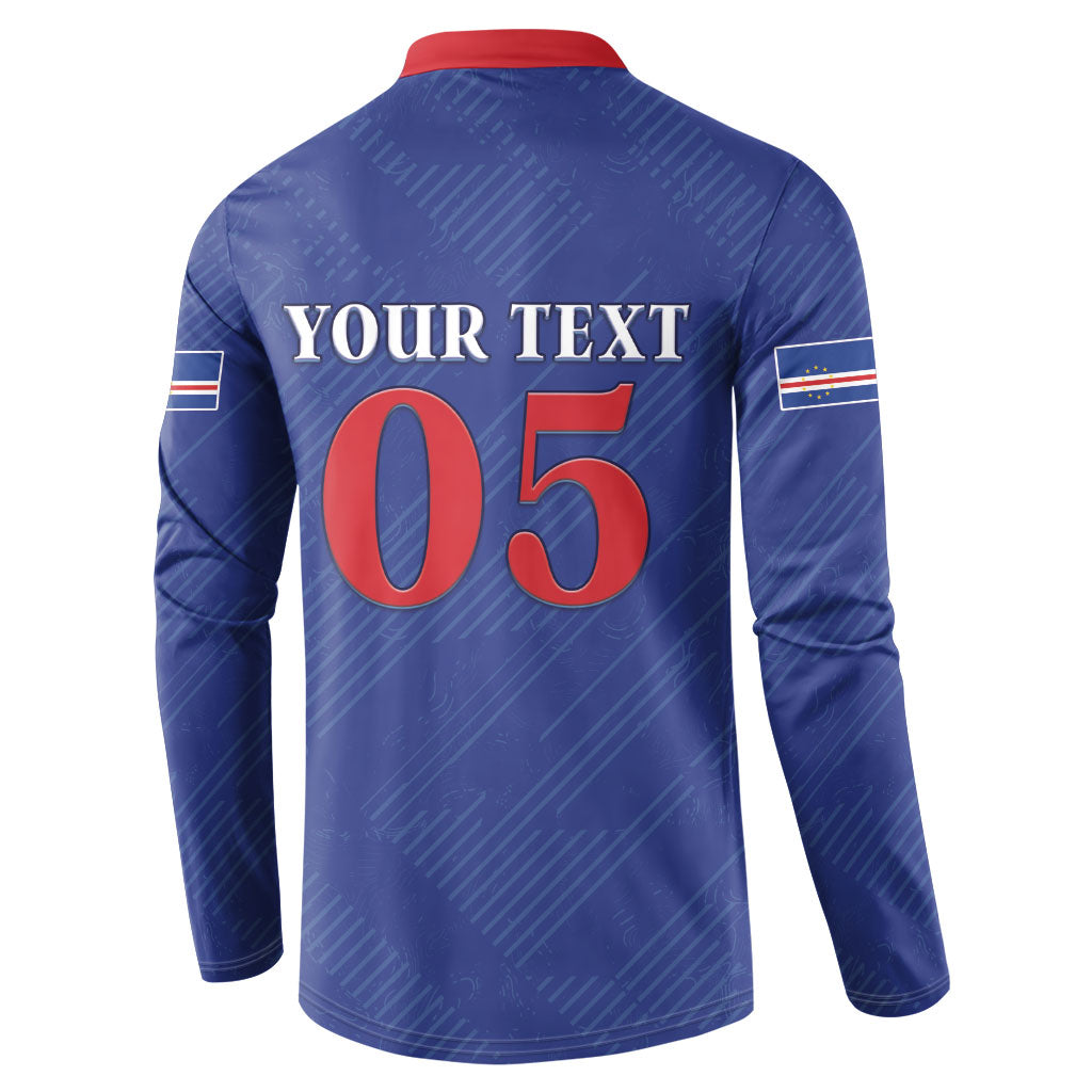 Custom Cape Verde Football Button Sweatshirt Blue Sharks Still Undefeated