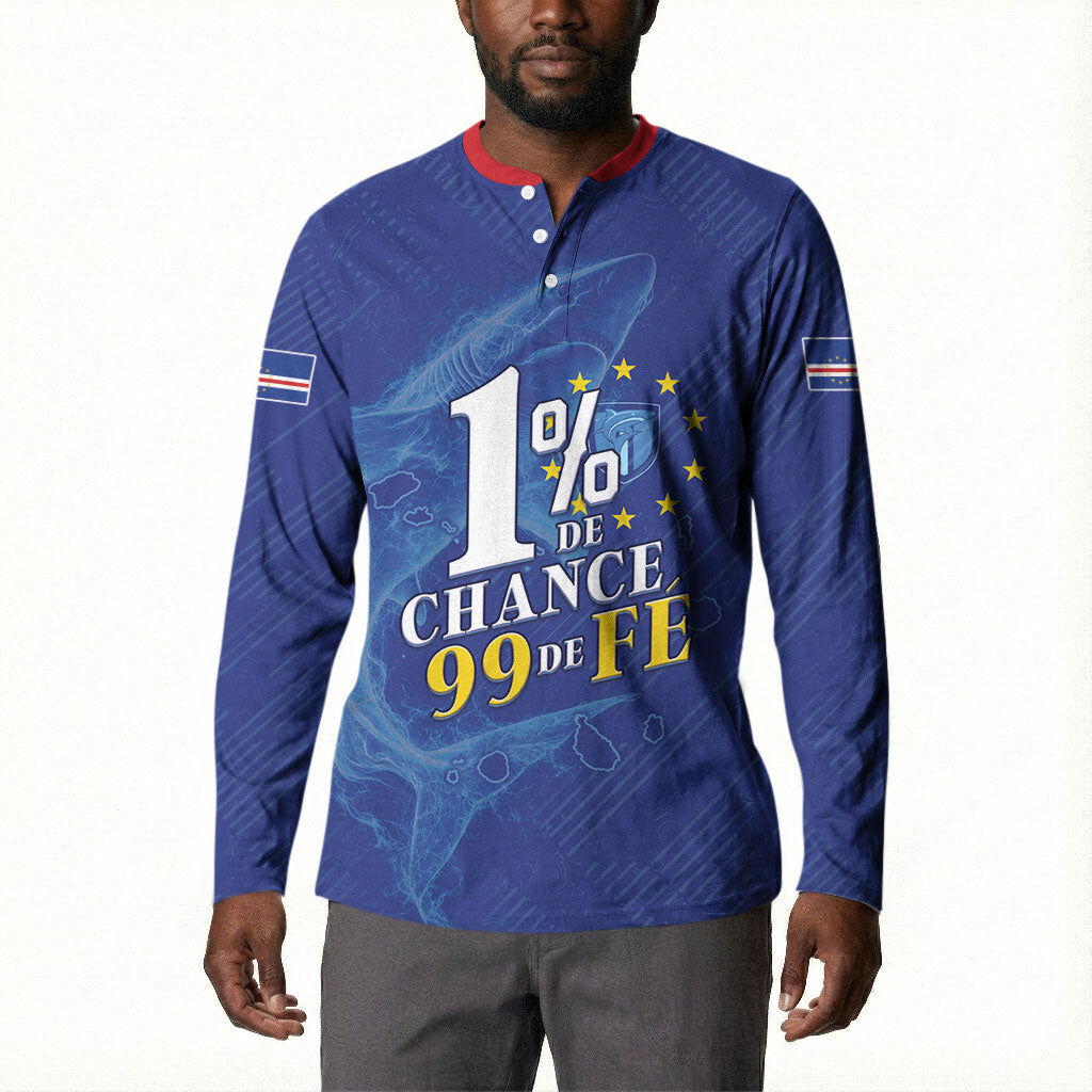 Custom Cape Verde Football Button Sweatshirt Blue Sharks Still Undefeated