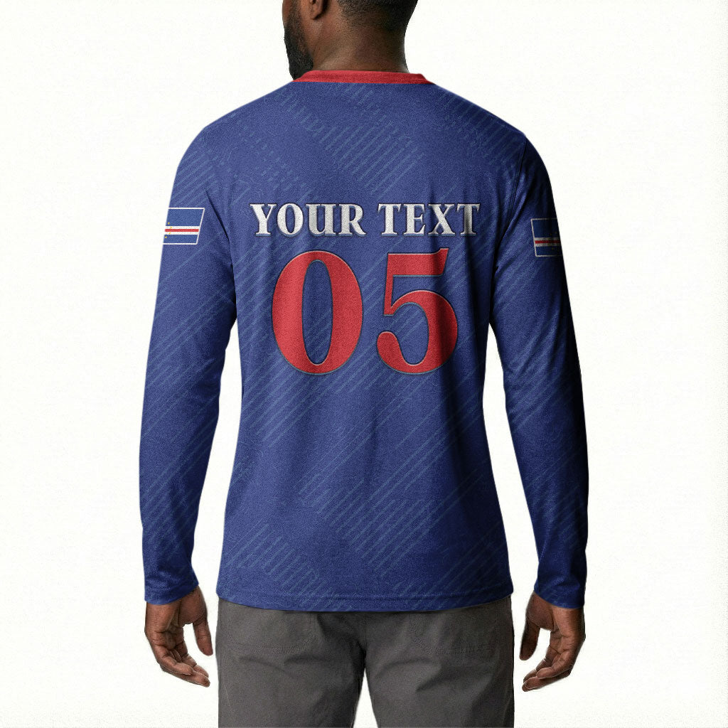 Custom Cape Verde Football Button Sweatshirt Blue Sharks Still Undefeated