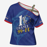 Custom Cape Verde Football Cross Shoulder Shirt Blue Sharks Still Undefeated
