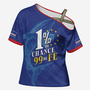 Custom Cape Verde Football Cross Shoulder Shirt Blue Sharks Still Undefeated
