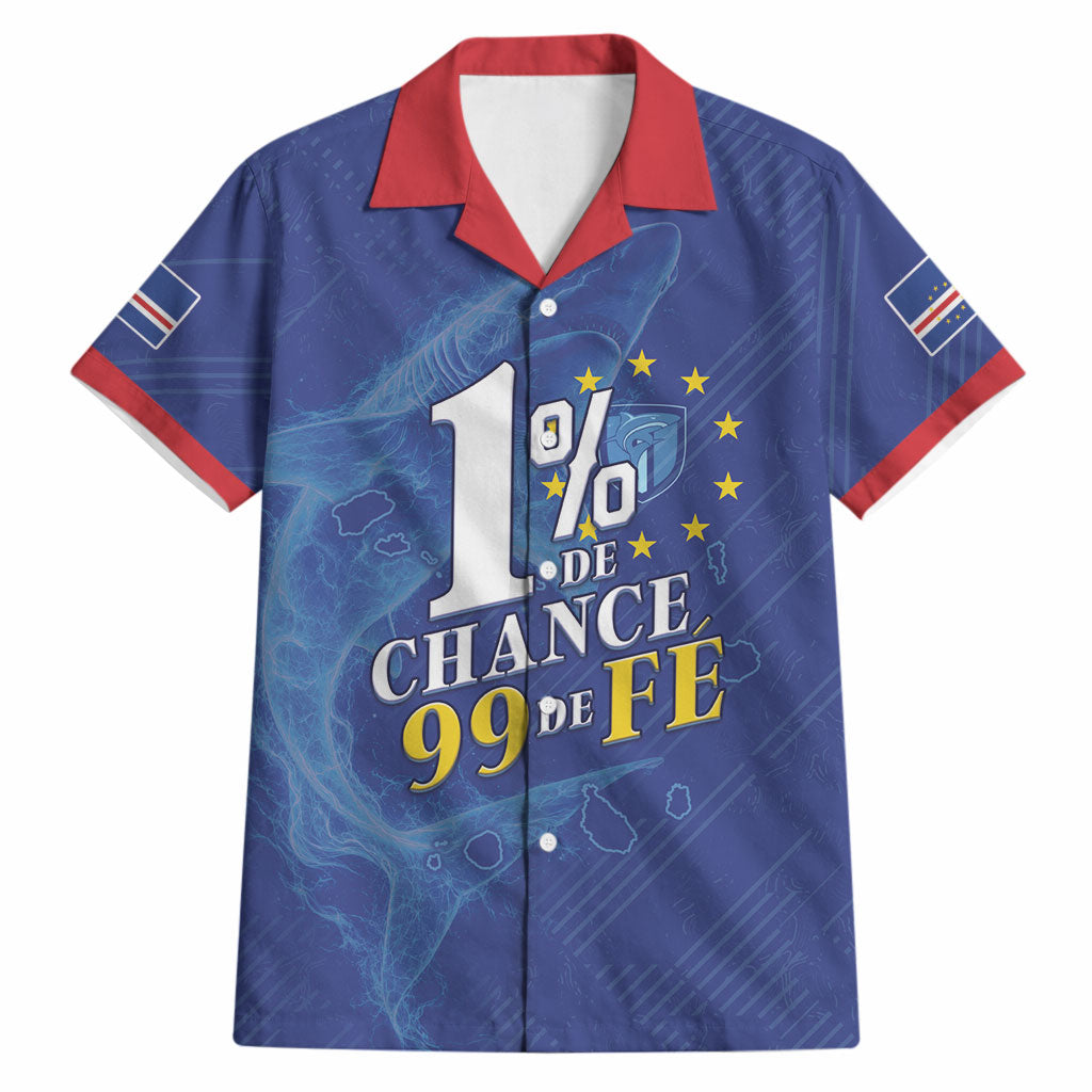 Custom Cape Verde Football Hawaiian Shirt Blue Sharks Still Undefeated