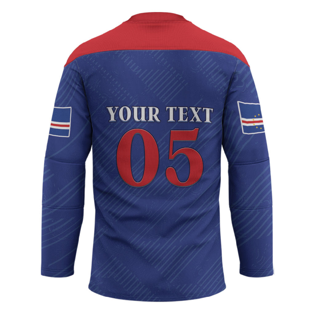 Custom Cape Verde Football Hockey Jersey Blue Sharks Still Undefeated