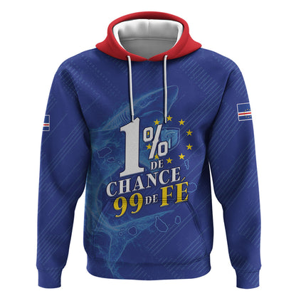 Custom Cape Verde Football Hoodie Blue Sharks Still Undefeated