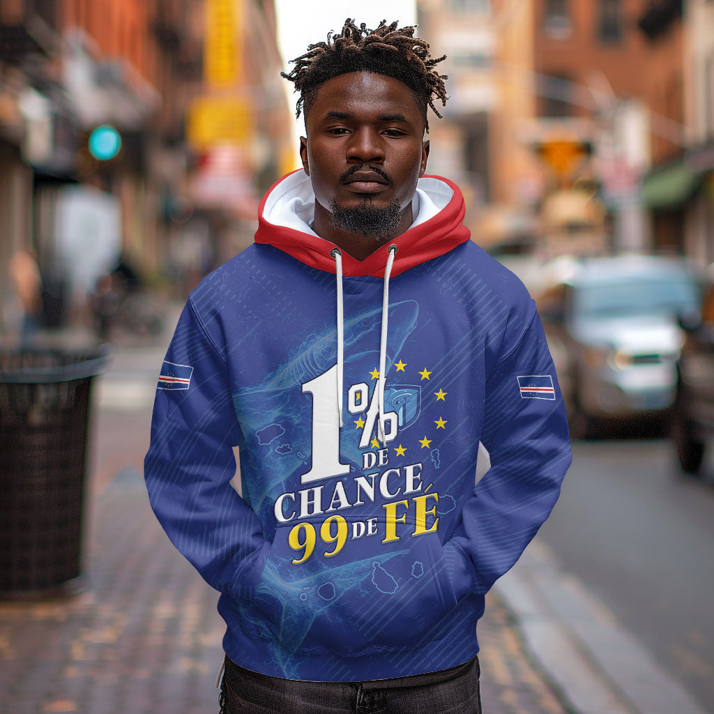 Custom Cape Verde Football Hoodie Blue Sharks Still Undefeated