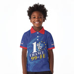 Custom Cape Verde Football Kid Polo Shirt Blue Sharks Still Undefeated