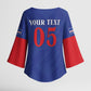 Custom Cape Verde Football Kimono Sleeve Blouse Blue Sharks Still Undefeated