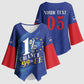 Custom Cape Verde Football Kimono Sleeve Blouse Blue Sharks Still Undefeated