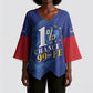 Custom Cape Verde Football Kimono Sleeve Blouse Blue Sharks Still Undefeated