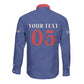 Custom Cape Verde Football Long Sleeve Button Shirt Blue Sharks Still Undefeated