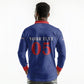 Custom Cape Verde Football Long Sleeve Polo Shirt Blue Sharks Still Undefeated