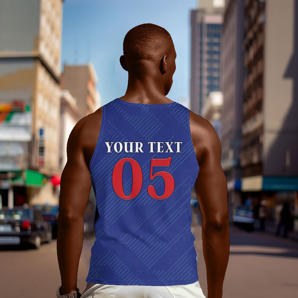 Custom Cape Verde Football Men Tank Top Blue Sharks Still Undefeated
