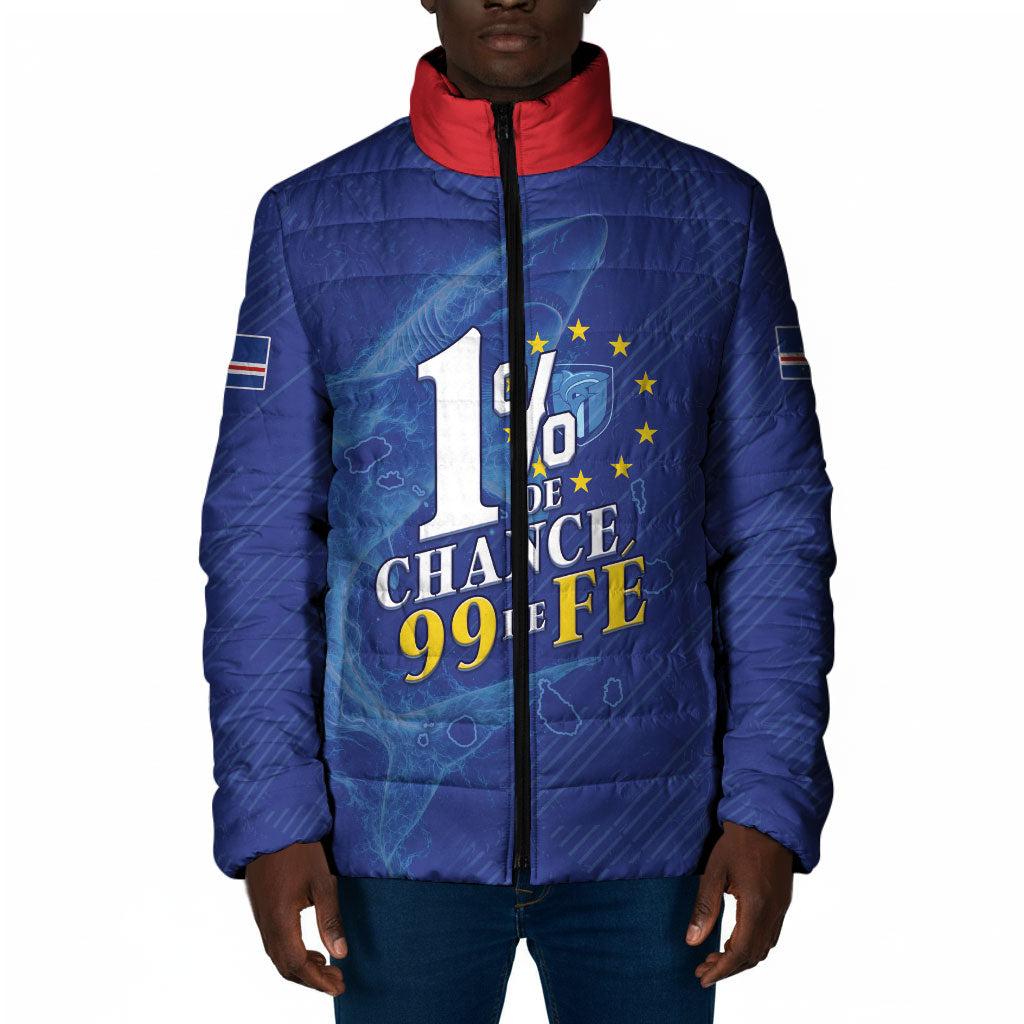 Custom Cape Verde Football Padded Jacket Blue Sharks Still Undefeated