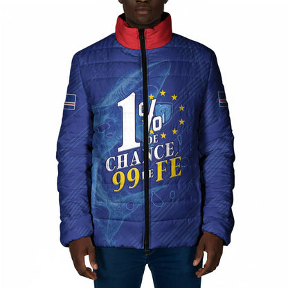 Custom Cape Verde Football Padded Jacket Blue Sharks Still Undefeated