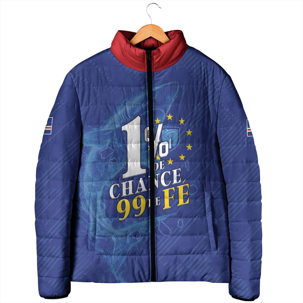 Custom Cape Verde Football Padded Jacket Blue Sharks Still Undefeated