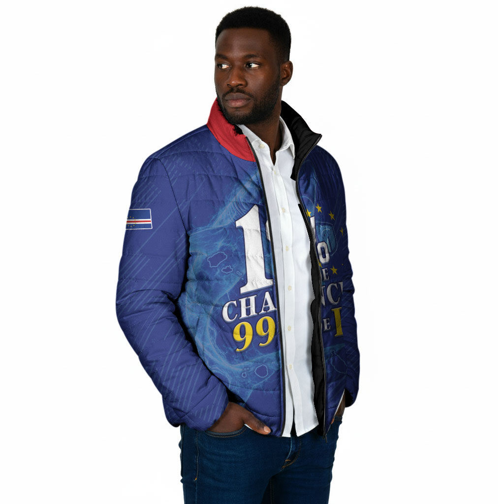Custom Cape Verde Football Padded Jacket Blue Sharks Still Undefeated